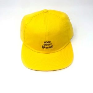 Vans Peanuts Good Grief Yellow Hat OS Baseball Cap New NWT Adjustable